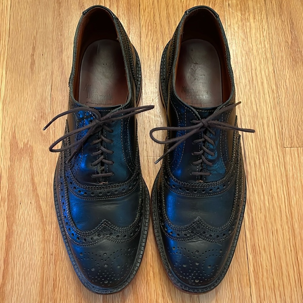 Allen Edmonds McTavish Wingtip Oxford Black Leather Dress Shoes